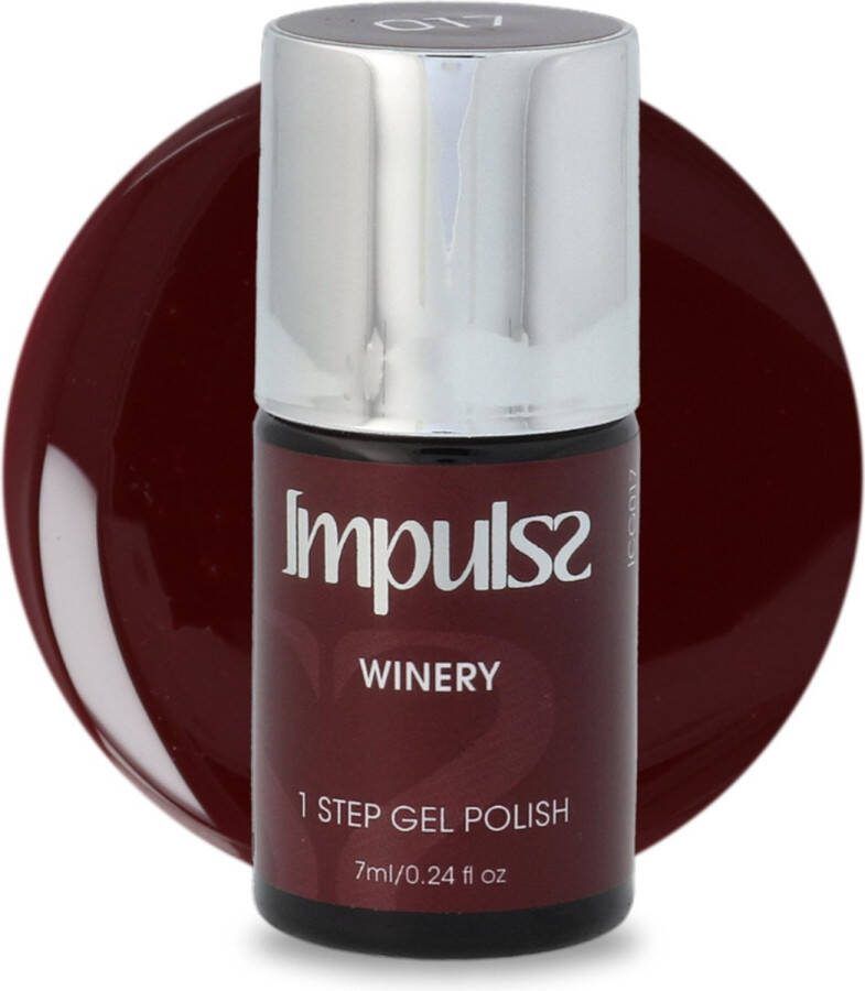 Impulss Gellak Gel Polish Gel Nagellak Verhardende werking Winery 7 mililiter