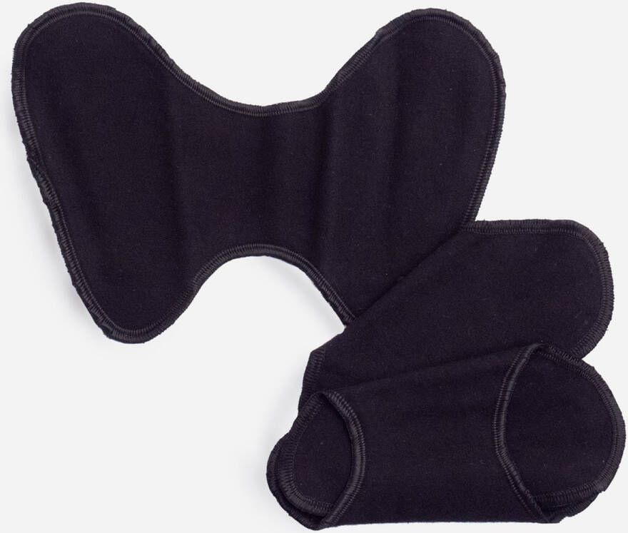 ImseVimse STRING inlegkruisjes wasbaar ZONDER SLUITING voor STRINGS wasbare inlegkruisjes ZONDER KNOOPJES 3 stuks zwart