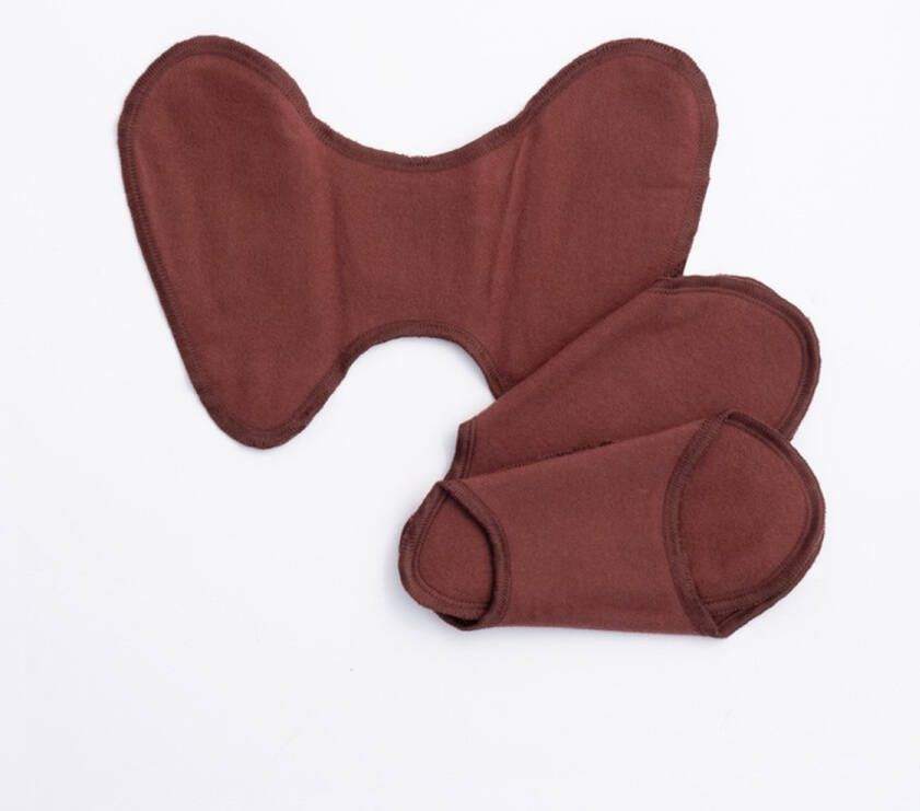 ImseVimse STRING inlegkruisjes wasbaar ZONDER SLUITING voor STRINGS wasbare inlegkruisjes ZONDER KNOOPJES 3 stuks warm bruin