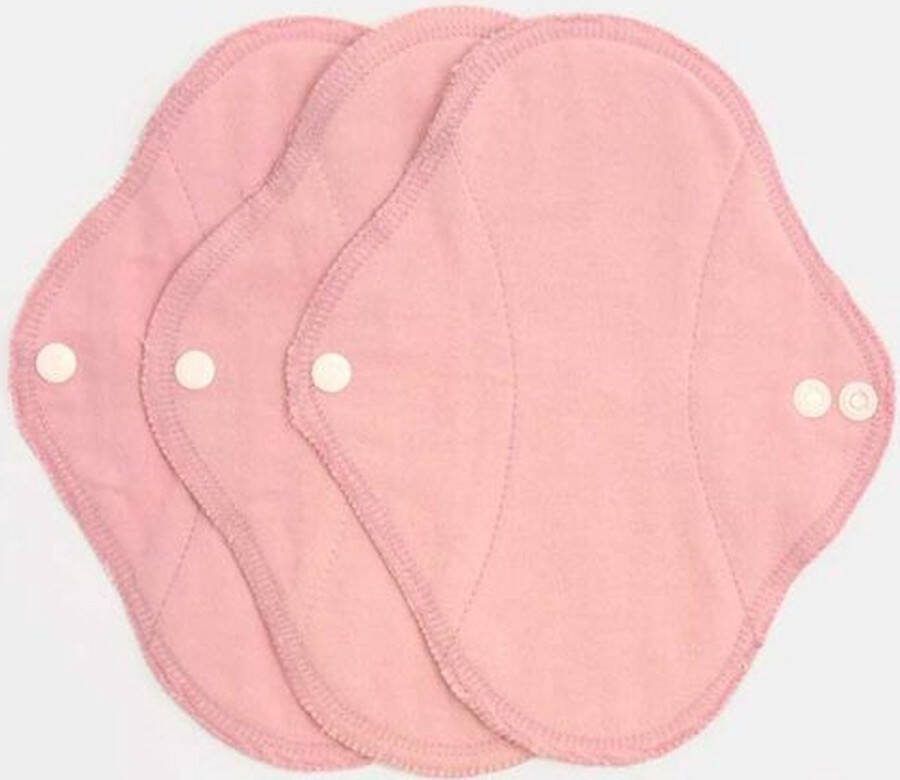 ImseVimse wasbaar inlegkruisjes zero waste 3 stuks Blossom effen oud roze