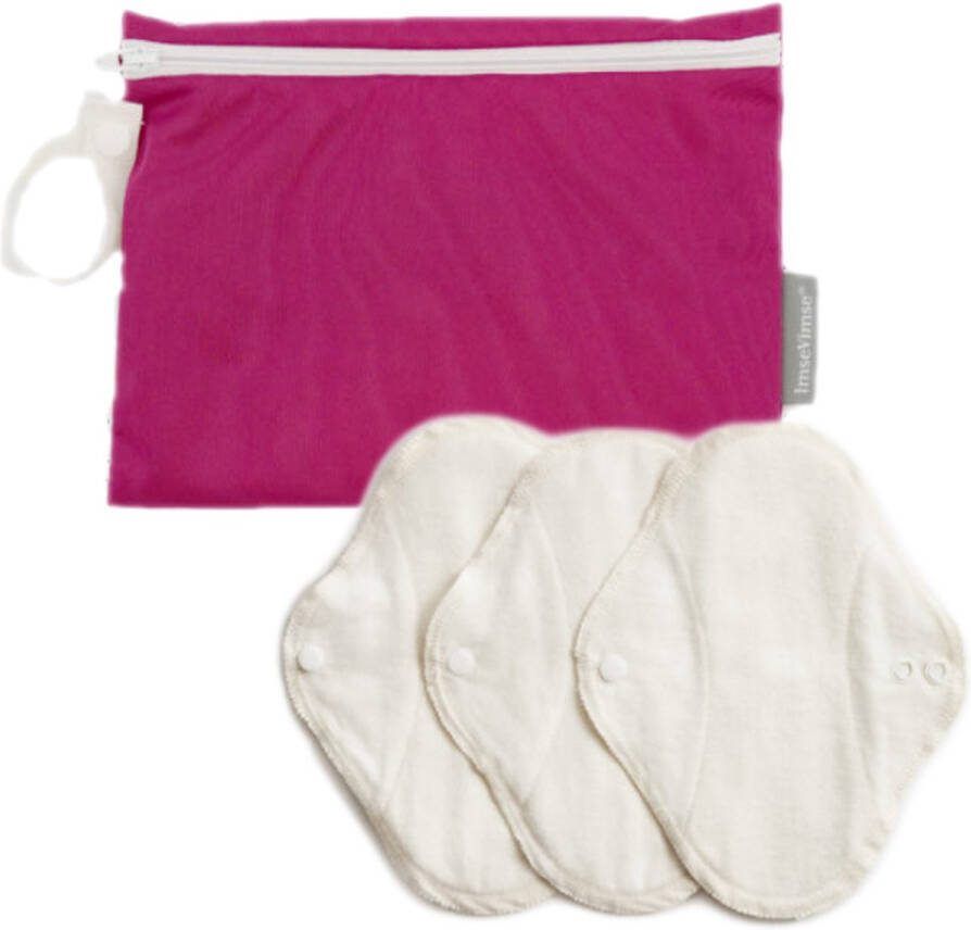 ImseVimse wasbare inlegkruisjes met wetbag wit 3 stuks