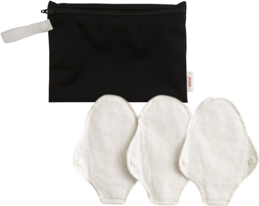 ImseVimse wasbare inlegkruisjes voor strings met wetbag wit 3 stuks