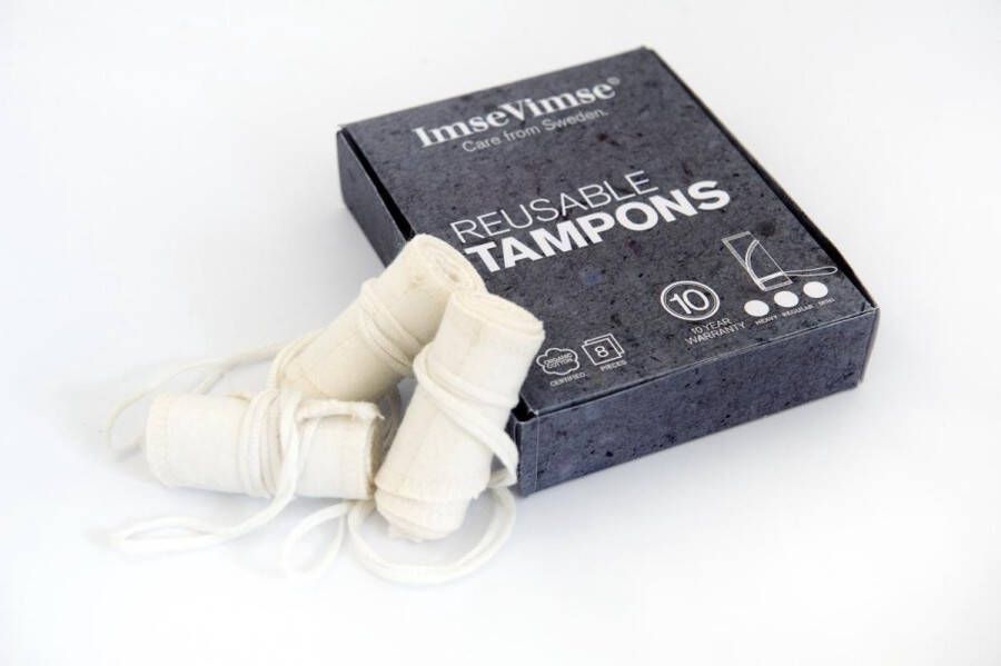 ImseVimse wasbare tampons mini naturel 8 stuks