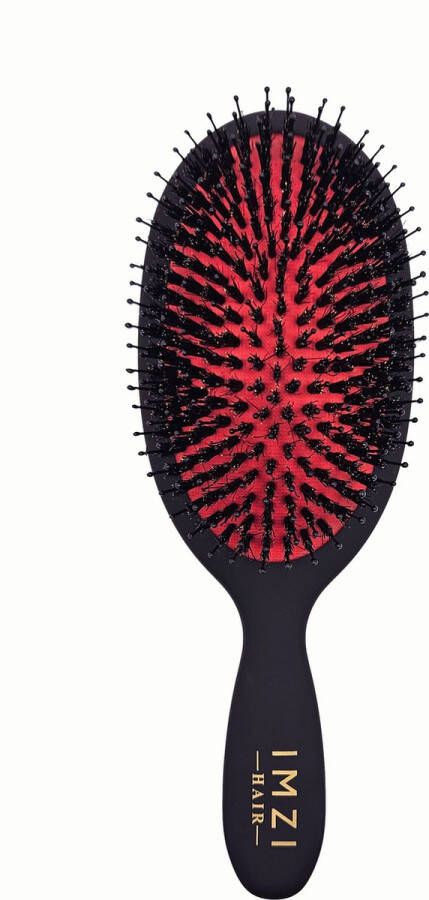 IMZI Hair Matte Black Spa Brush size Large- Luxe Haarborstel Haarkam Alle Haartypes Stimuleert Hoofdhuid Voorkomt Haaruitval Anti Klit