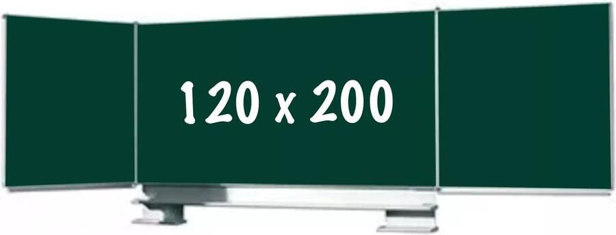 In And Outdoormatch Krijtbord PRO Donovan Vijfzijdig bord Schoolbord Eenvoudige montage Emaille staal Groen 120x200cm