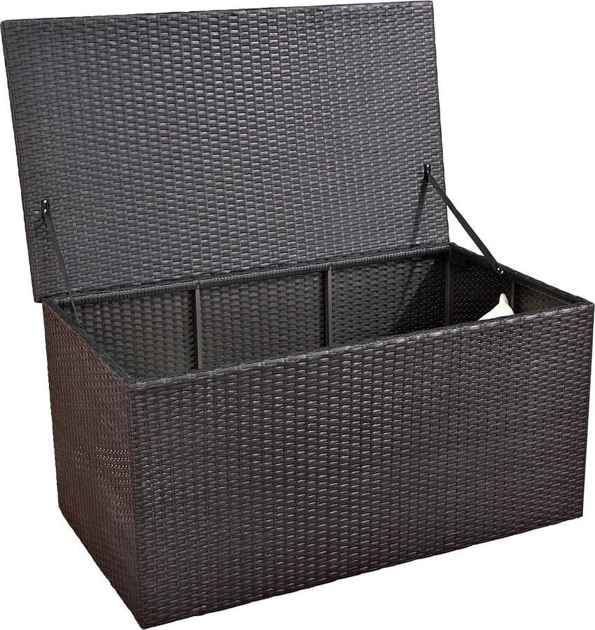 In And Outdoormatch Opbergbox Gilda Waterdicht Met deksel Voor binnen & buiten Tuinkussenbox Tuinbox 120x68x63cm
