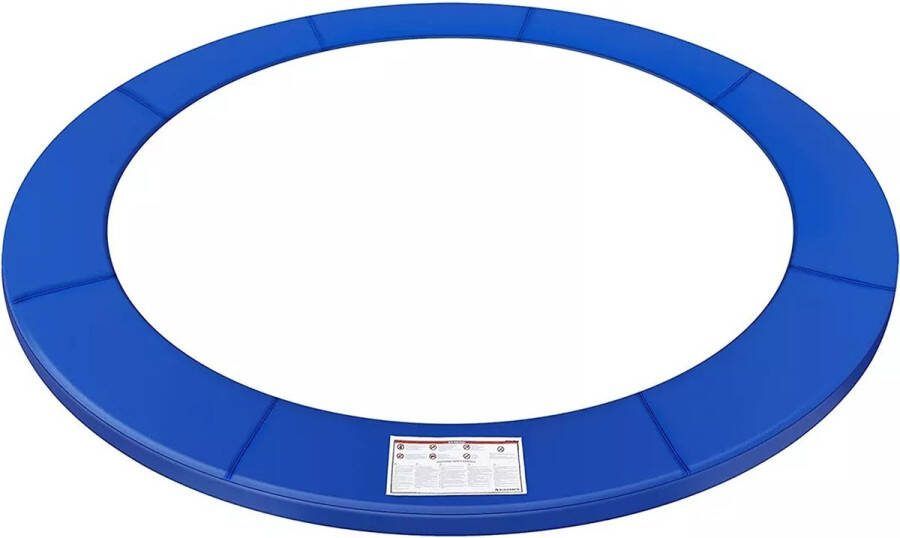 In And Outdoormatch In En OutdoorMatch Trampoline Randafdekking blauw Lotte 427cm Beschermingspads Veerbescherming
