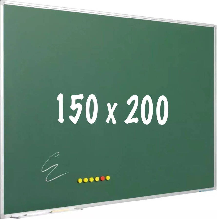 In And Outdoormatch Krijtbord PRO Moody Magnetisch Schoolbord Eenvoudige montage Emaille staal Groen 150x200cm