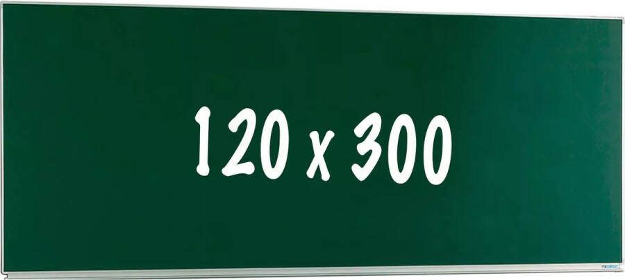 In And Outdoormatch Krijtbord PRO Singleton Magnetisch Enkelzijdig bord Schoolbord Eenvoudige montage Emaille staal Groen 120x300cm