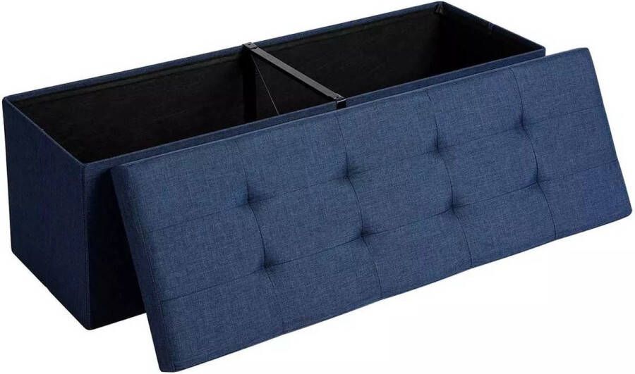 In And Outdoormatch Opbergbank Meredith Bank met opslagruimte Met deksel Bedkist Blauw 38x110x38cm