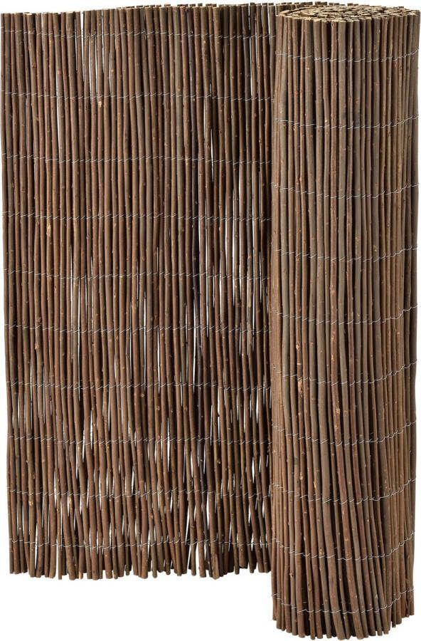In And Outdoormatch Rieten Hek Jude Tuinschutting Tuinscherm Op Rol 500x150 cm Hout