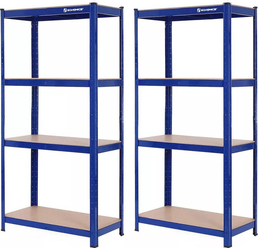 In And Outdoormatch stellingkast Giral 40 x 80 x 160 cm Set van 2 Opbergrek Metaal 175 kg draagvermogen Verstelbaar