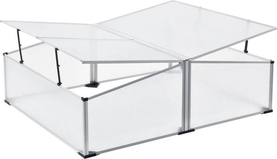 In And Outdoormatch Tuinkas Gamon Mini Kas 100x120x30-40 cm Aluminium Polycarbonaat Weerbestendig