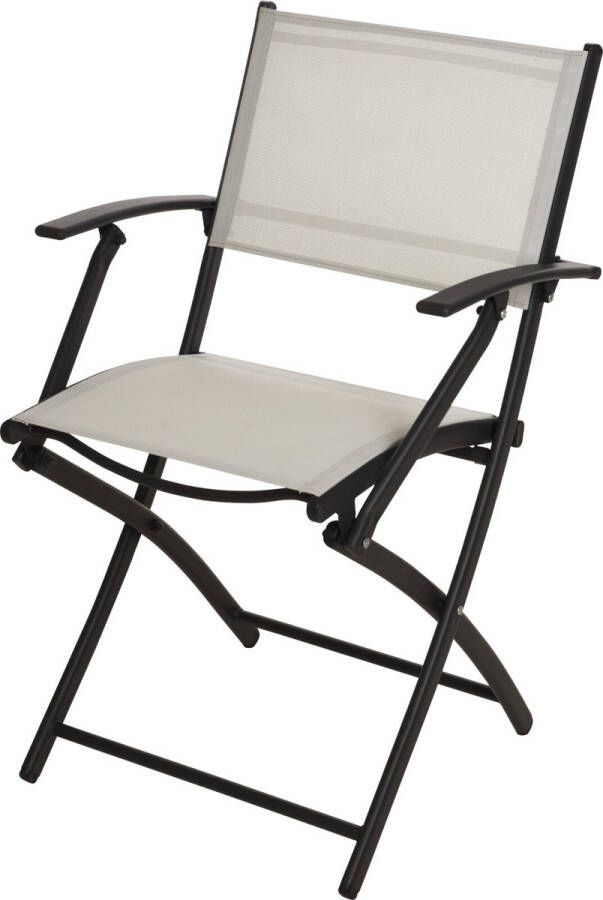 In & Out Deco Tuinstoel Inklapbaar Campingstoel Weerbestendig Textileen Wit