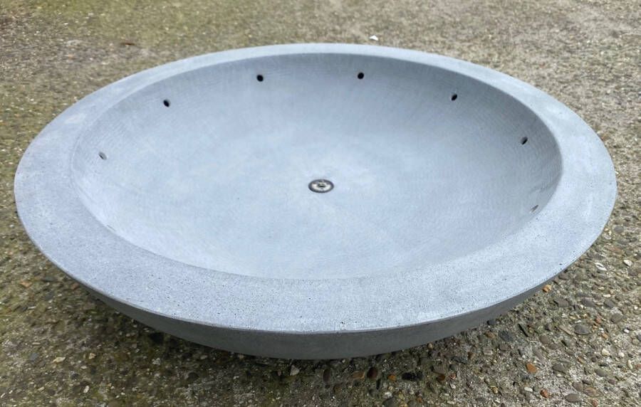 In & Out Deco waterornament fontein waterschaal fiberstone licht grijs