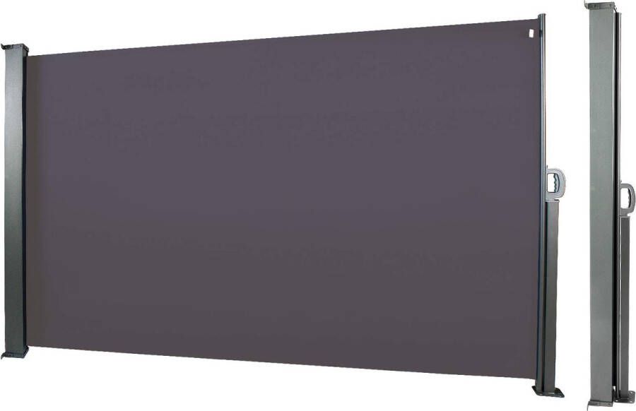 IN-HOMEXL IN.HOMEXL Keppel Windschermen Zijluifel Tuinscherm Uittrekbaar Windscherm- Aluminium 160 x 300 cm Antraciet
