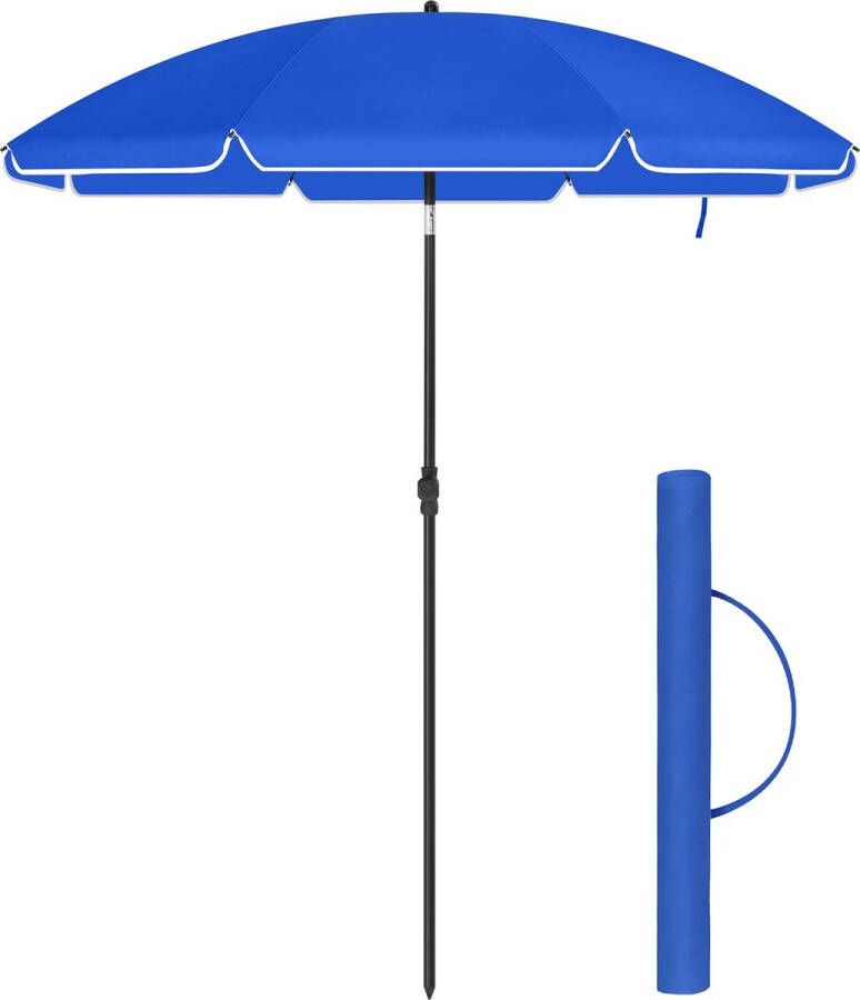 IN-HOMEXL IN.HOMEXL Lizzy Parasol – UV bescherming Buigbare Ø 160 cm Met Draagtas Waterdicht Tuin of Strand Blauw