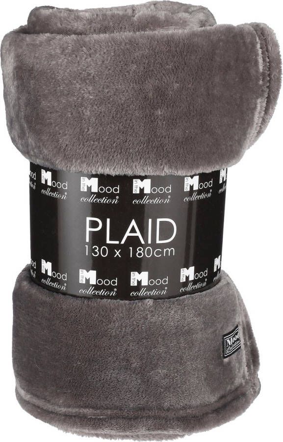 In The Mood Collection Famke Fleece Plaid L180 x B130 cm Antraciet