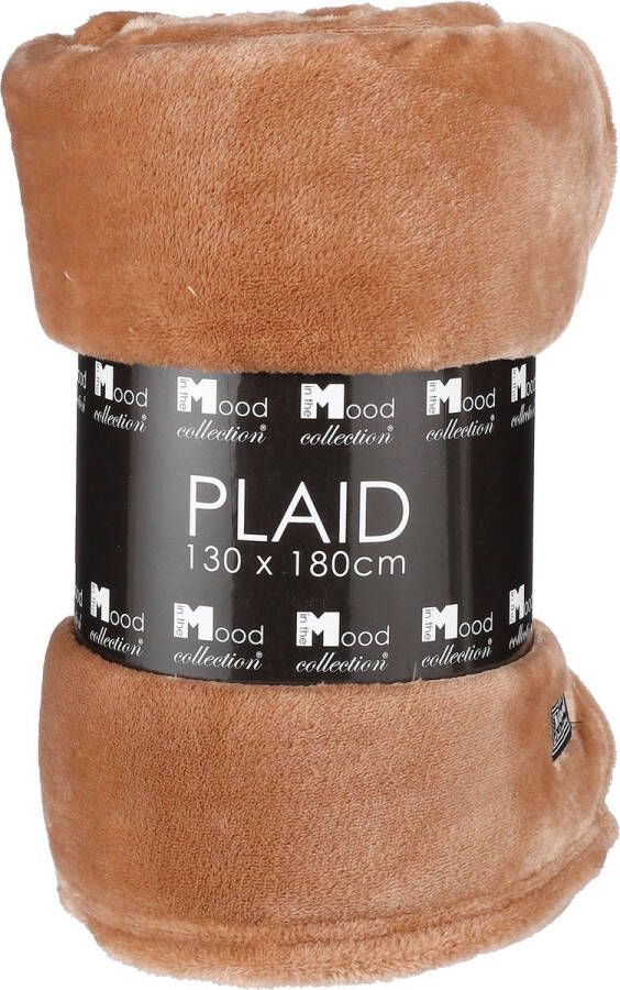In The Mood Collection Famke Fleece Plaid L180 x B130 cm Lichtbruin