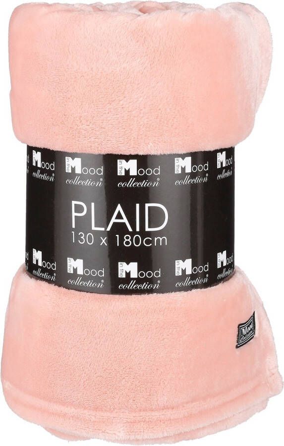 In The Mood Collection Famke Fleece Plaid L180 x B130 cm Perzik