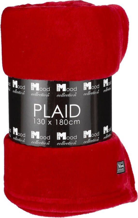 In The Mood Collection Famke Fleece Plaid L180 x B130 cm Rood