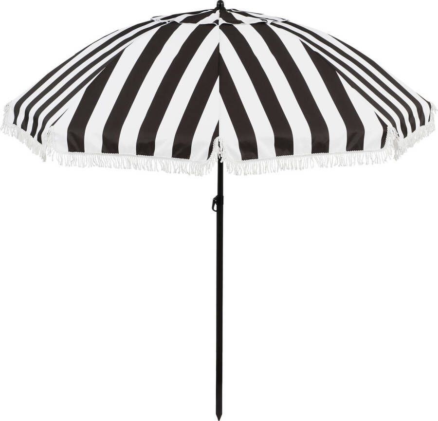 In The Mood Collection Osborn Parasol H238 x Ø220 cm Zwart Wit