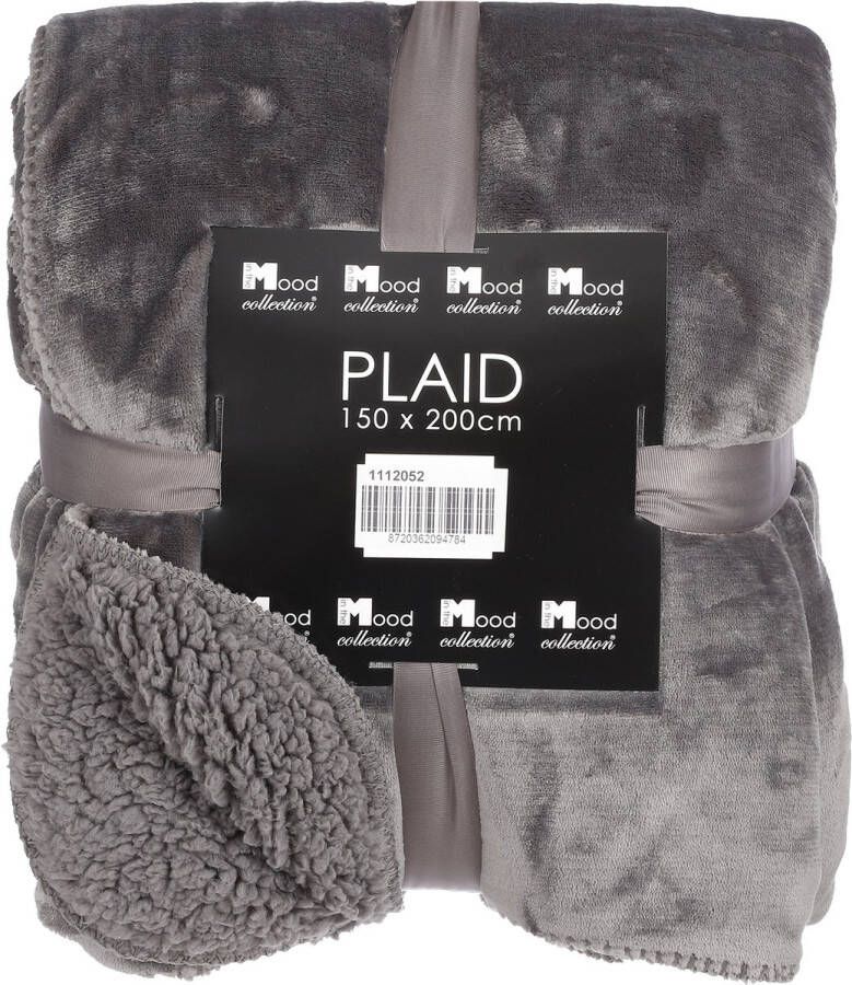 In The Mood Collection In the Mood Mardy Fleece Plaid L200 x B150 cm Antraciet