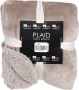 In The Mood Collection In the Mood Mardy Fleece Plaid L200 x B150 cm Beige - Thumbnail 1