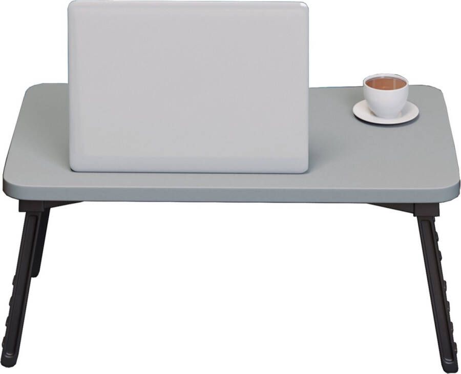 Unbranded Bureau Barney Laptoptafel Ontbijttafel in Bed 24x59x35 cm Grijs Spaanplaat en Kunststof