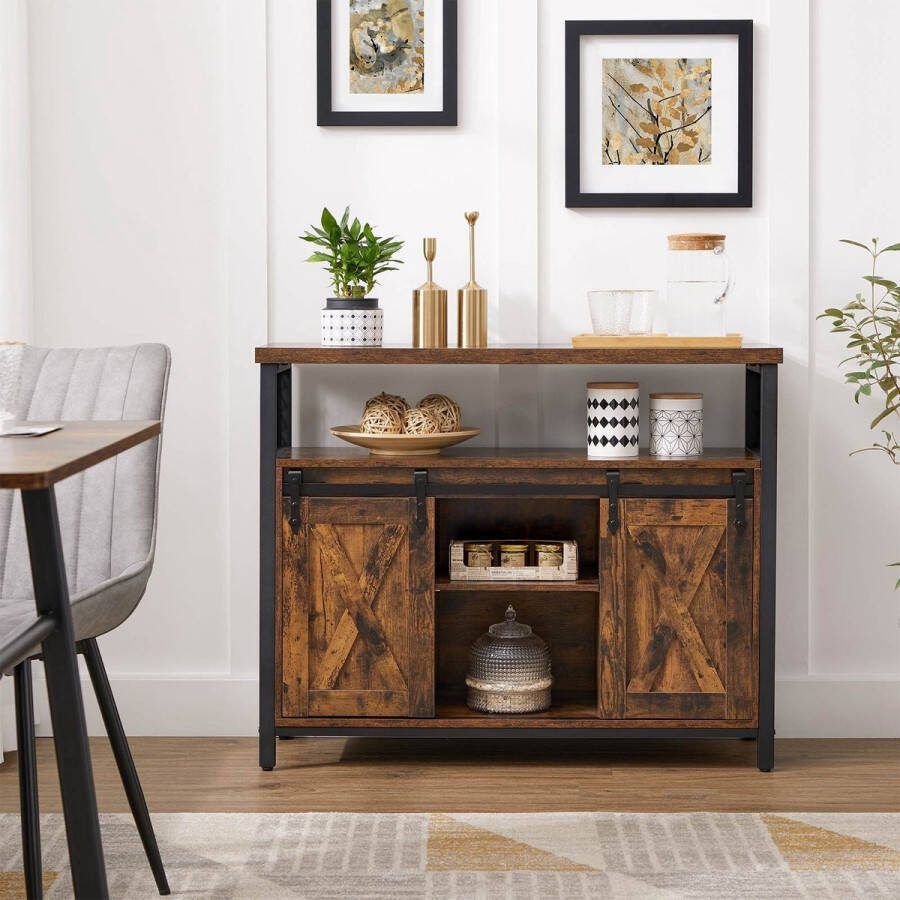 Unbranded Dressoir kasten Industrieel Consoletafel Gangtafel Bijzettafel 105x35x85cm