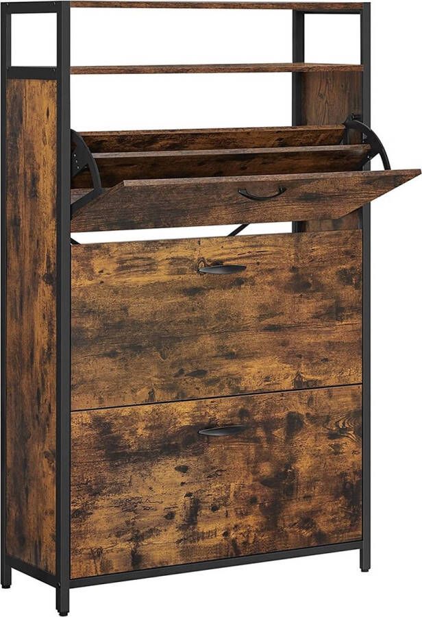 Inandoutdoormatch Dressoir schoenenkast Chicko Industrieel Schoenenrek Consoletafel Gangtafel Bijzettafel 20-24 paar Vaderdag cadeau