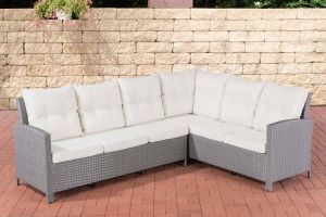 Inandoutdoormatch Loungebank Dori Wicker Tuinmeubelen Voor buiten tuin en balkon Loungeset bank Creme wit Vaderdag cadeau