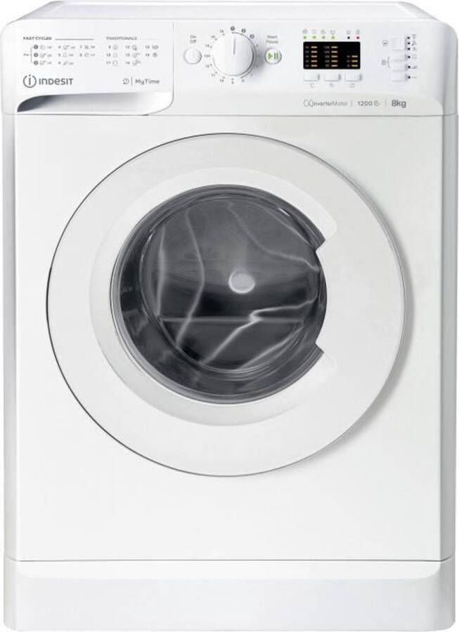 Indesit MTWA81295WEU MyTime patrijspoort wasmachine 8 kg Inductie L60cm 1200 tpm Klasse B Wit