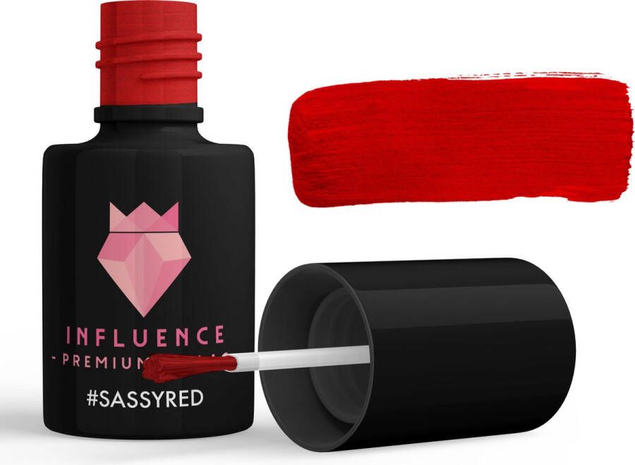 Influence Premium Gellac #SASSYRED Influence Gellac Rode gellak rood UV Gellak Gel nagellak Gellac Kado vrouw kerstcadeau Kado voor haar 10 ml