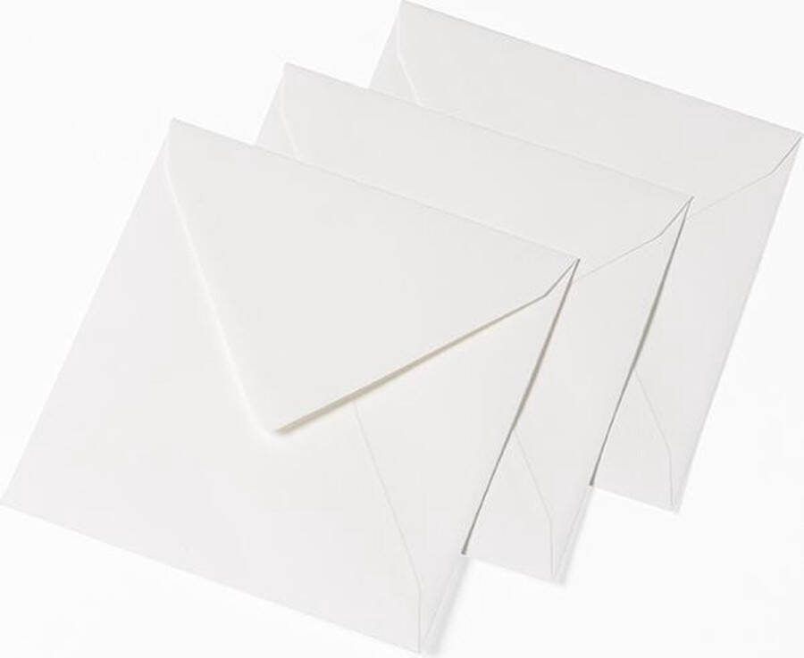 Info@cardscrafts.nl 50 Luxe vierkante enveloppen 15x15cm Wit 110grams