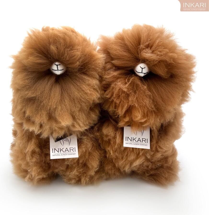 Inkari Alpaca Knuffel Monsterfluff Hazelnut Medium 32cm