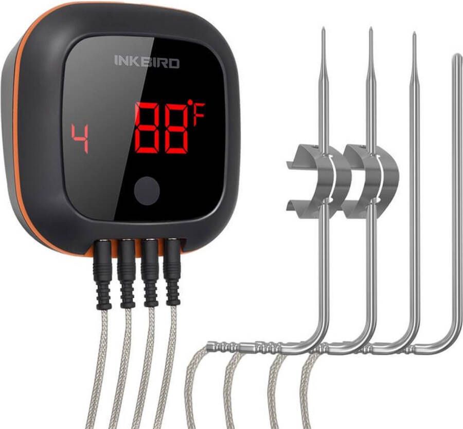 Inkbird Bluetooth Thermometer IBT-4XS Met 4 probes