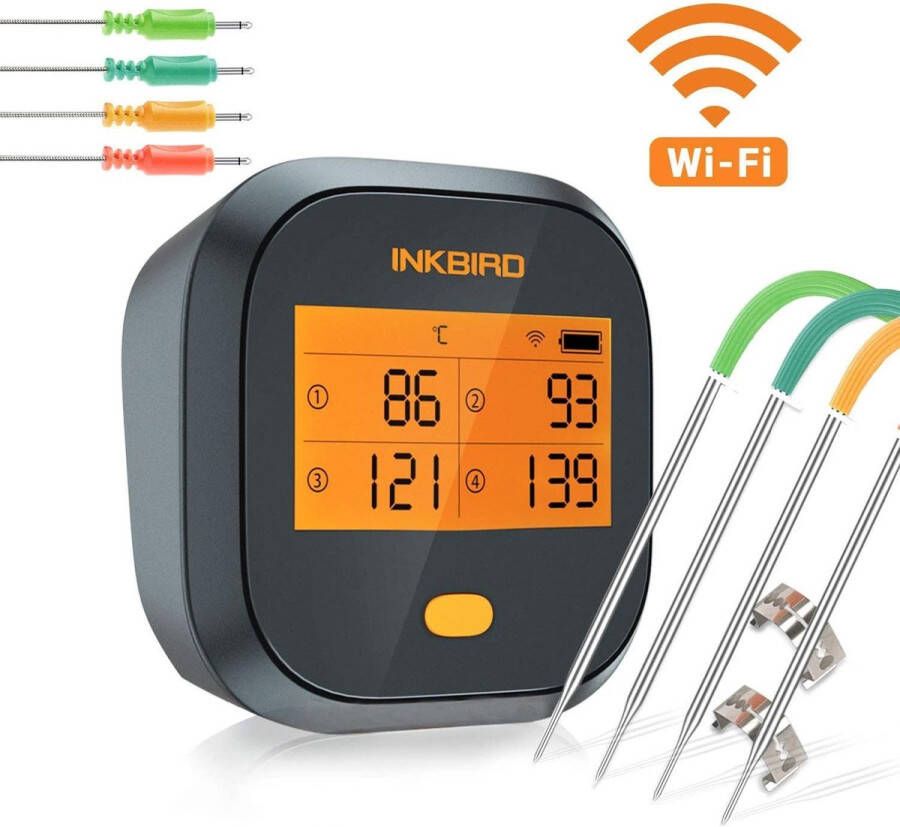 Inkbird BBQ-4T Wifi BBQ vleesthermometer