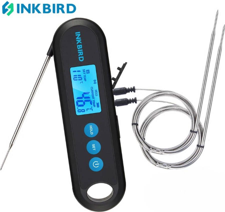 Inkbird Vleesthermometer Bluetooth Digitaal -Keuken Voedsel Thermometer Met Magneet Zwart