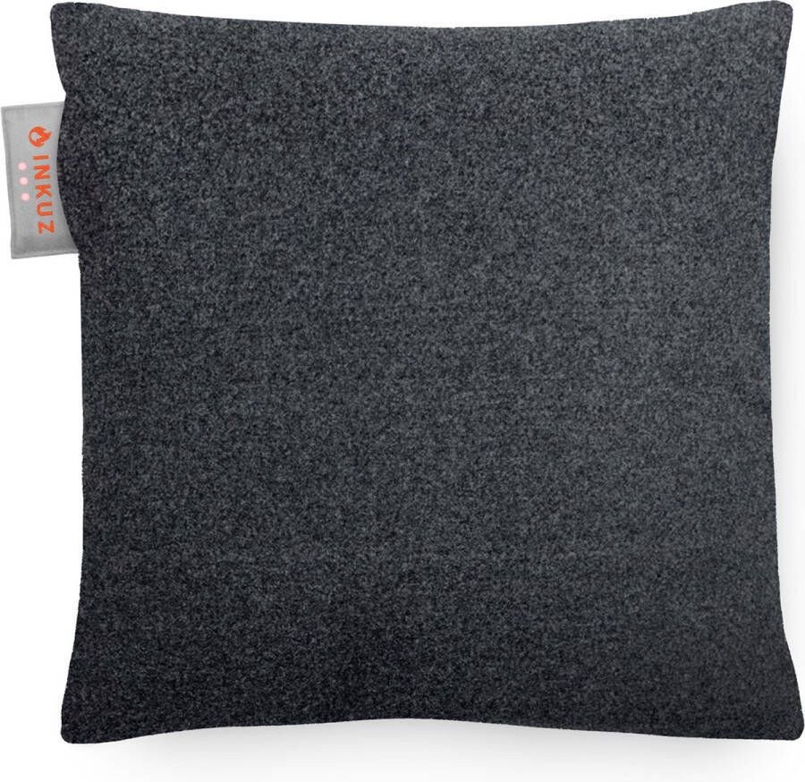 INKUZ Warmtekussen Infrarood Draadloos Velvet Donkergrijs Standaard grote powerbank voor langdurige warmte 45x45