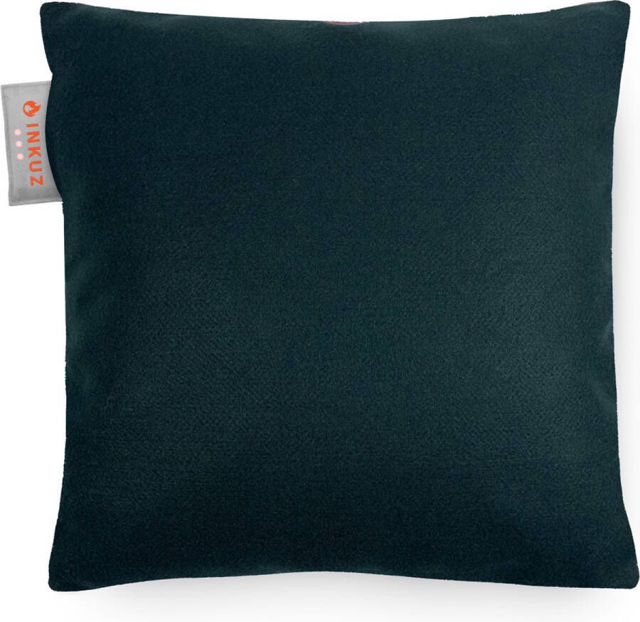 INKUZ Warmtekussen Infrarood Draadloos Velvet Donkergroen Standaard grote powerbank voor langdurige warmte 45x45