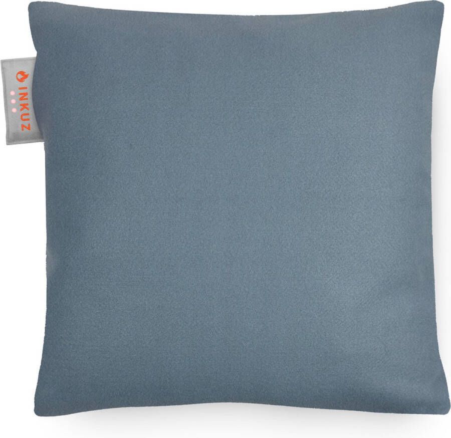 INKUZ Warmtekussen Infrarood Draadloos Velvet Lichtblauw Standaard grote powerbank voor langdurige warmte 45x45
