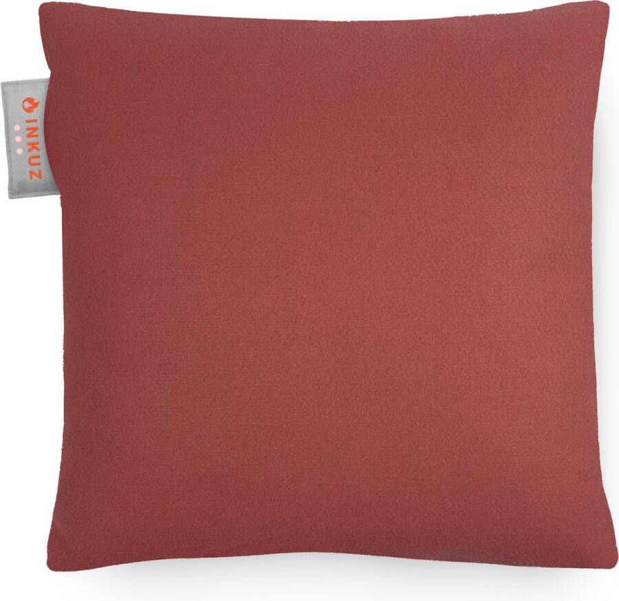 INKUZ Warmtekussen Infrarood Draadloos Velvet Zalm Roze Standaard grote powerbank voor langdurige warmte 45x45