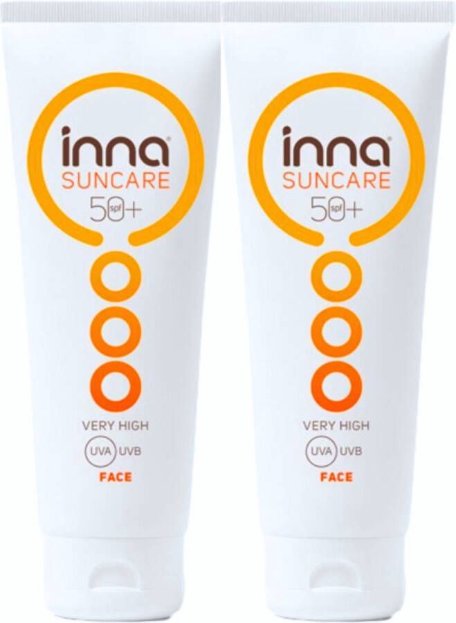 Inna Suncare Zonnebrand Creme Gezicht SPF 50 Huidvriendelijke Zonnebrandcrème voor Zwangere Vrouwen Zonnecrème 3 x 50 ml