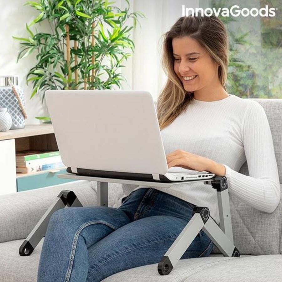 Innovagoods 2 IN 1 Bedtafel Laptopstandaard Nieuw Model Cadeautip Laptoptafel Bank tafeltje Laptop verhoger