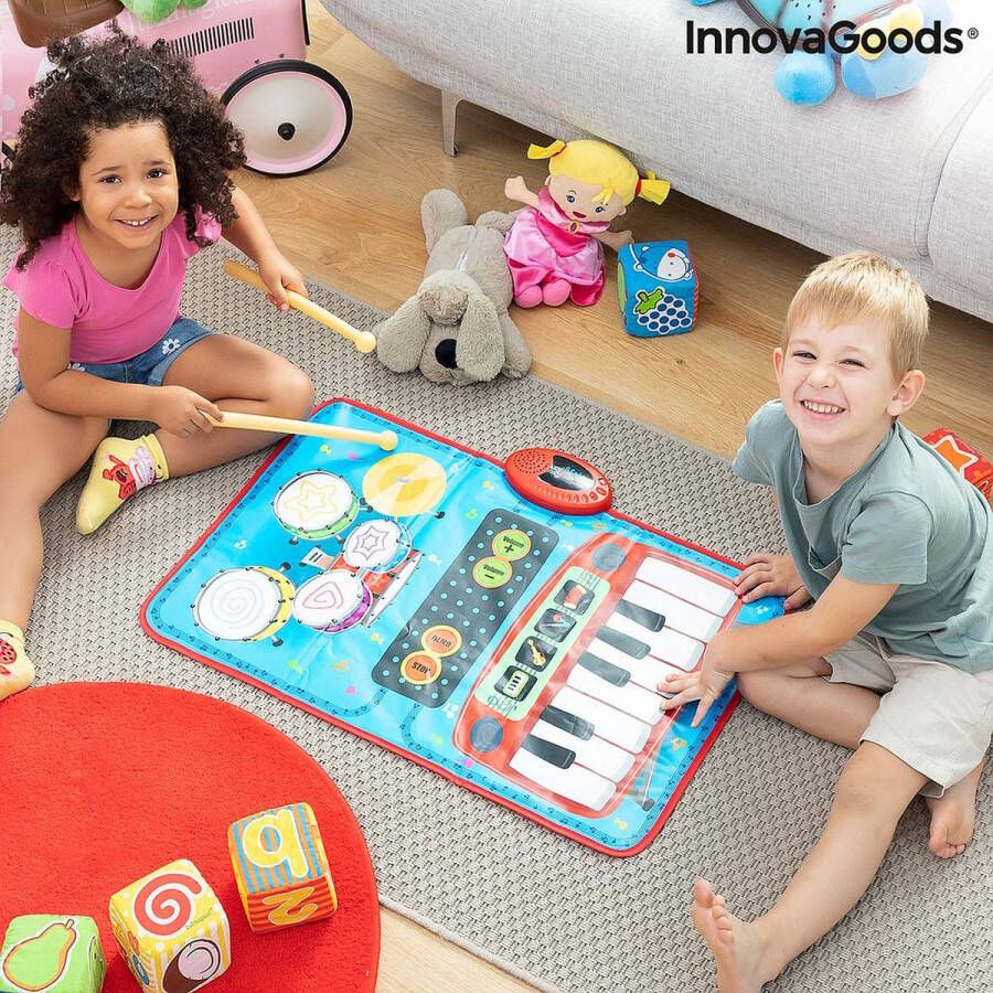 Innovagoods 2-in-1 muziekmat Beats'n'Tunes | Muziekmat pianomat muziekmat kinderen dansmat speelmat