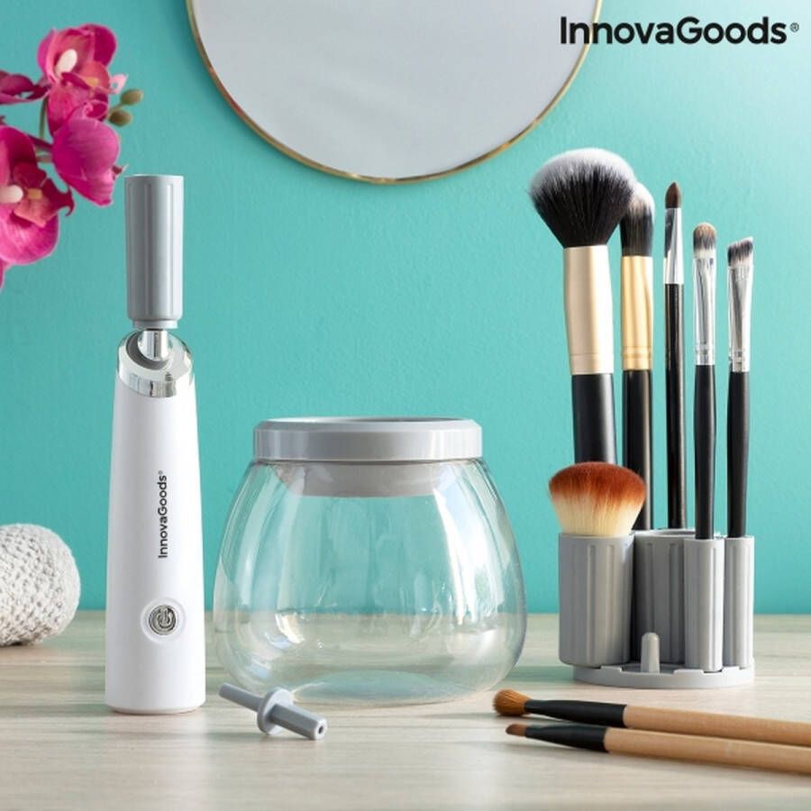 Innovagoods AUTOMATISCHE MAKE-UPBORSTELREINIGER EN -DROGER MAKLIN Brush cleaner Make-up borstel reiniger