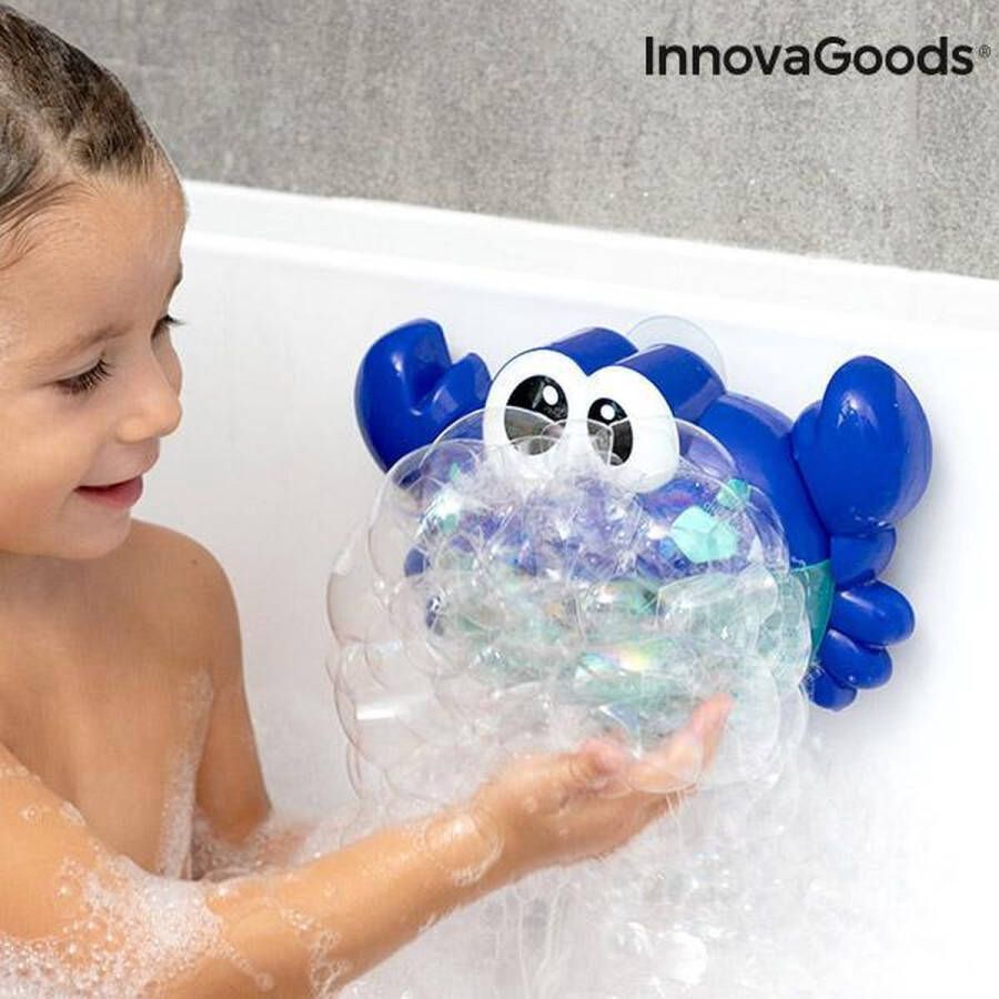 Innovagoods Badspeelgoed Badspeeltjes Muzikale Krab met Zeepbellen voor het Bad 12 Kindermelodieën met 3 Zuignappen