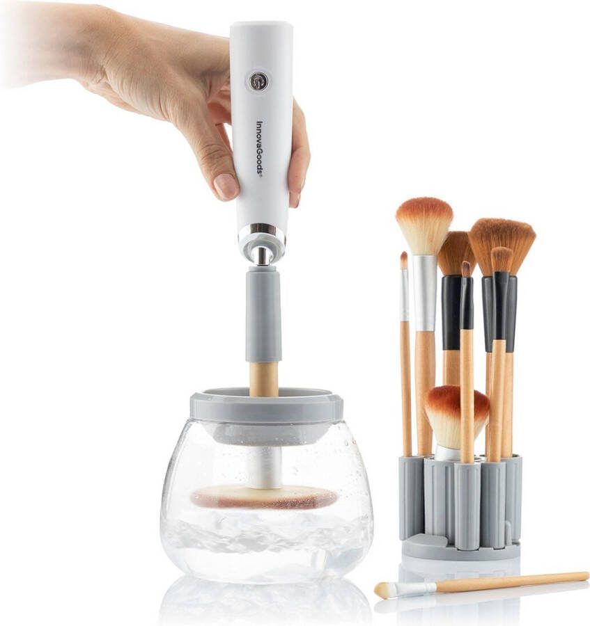 InnovaGoods Beauty Make up kwasten reiniger brush cleaner automatisch reinigen en drogen make up borstel houder