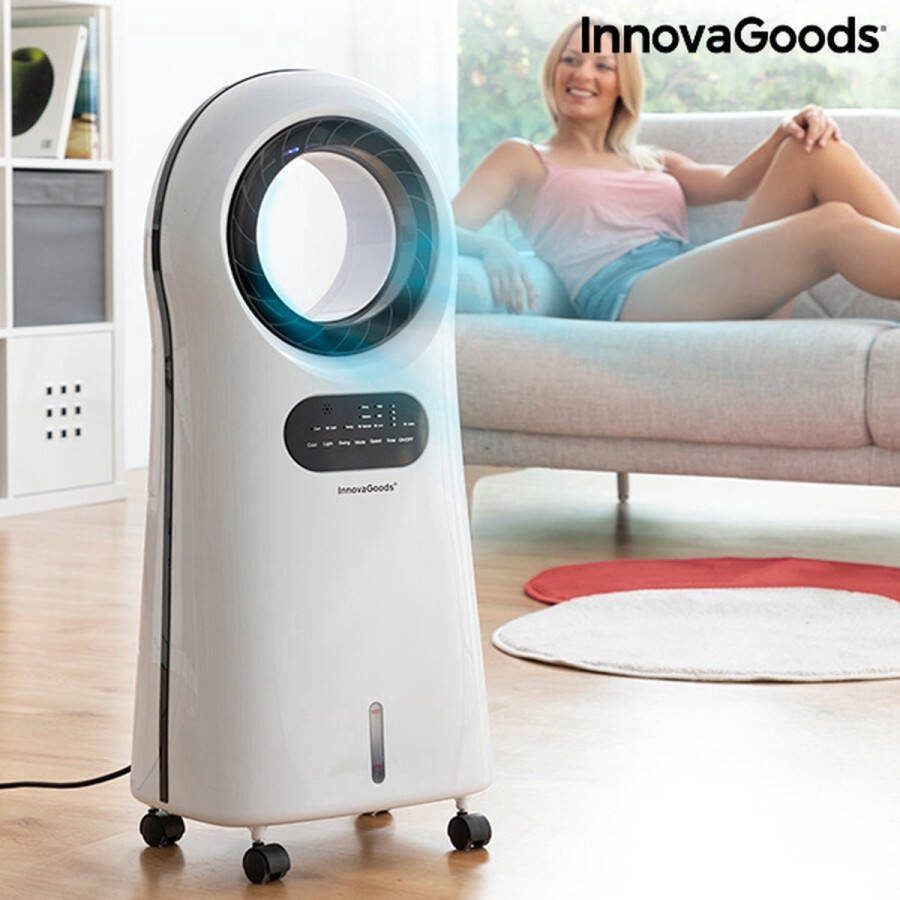 Innovagoods Bladeless Air Conditioner met LED Airco Ventilator Mobiele Airco Luchtkoeler Aircooler met water